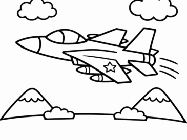 Kolorowanka Samoloty Wojskowe