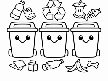 Kolorowanka Segregacja Śmieci