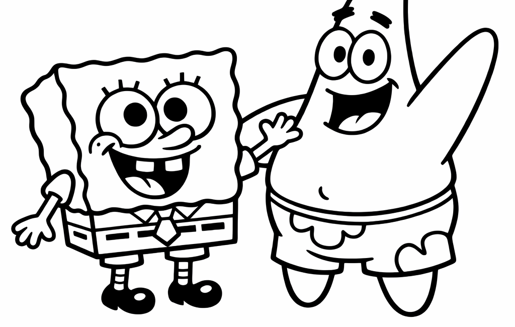 Kolorowanka Spongebob I Patryk