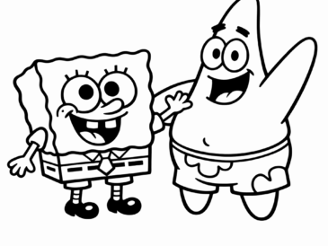 Kolorowanka Spongebob I Patryk
