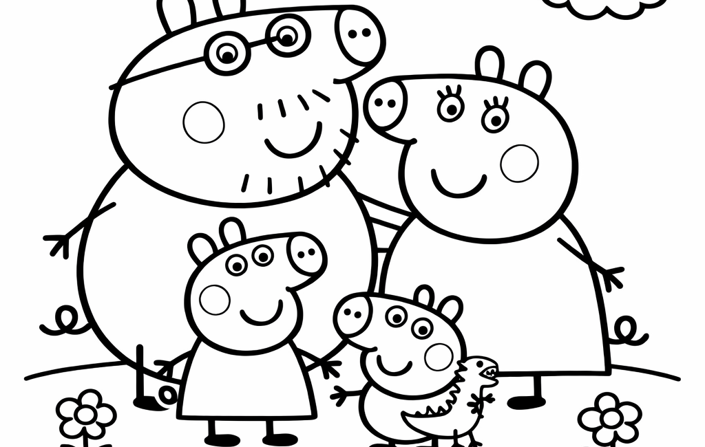 Kolorowanka Świnki Peppy