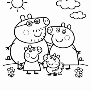 Kolorowanka Świnki Peppy