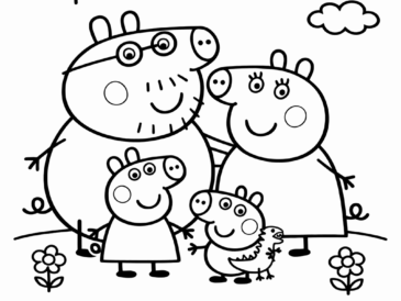 Kolorowanka Świnki Peppy