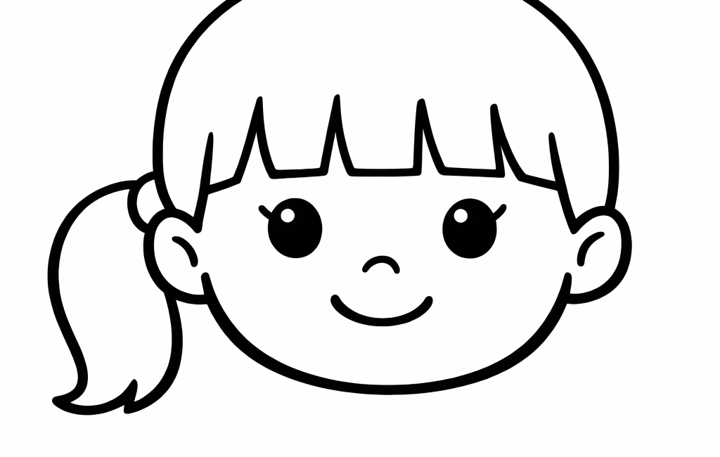 Kolorowanka Twarz Dziewczyny