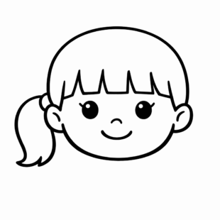 Kolorowanka Twarz Dziewczyny